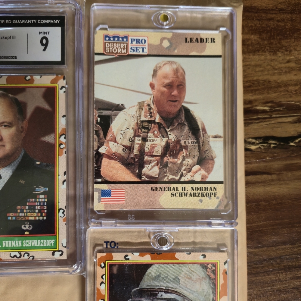 7 Topps 1991 Desert Storm War Cards Including Graded Card - Picture 5 of 15